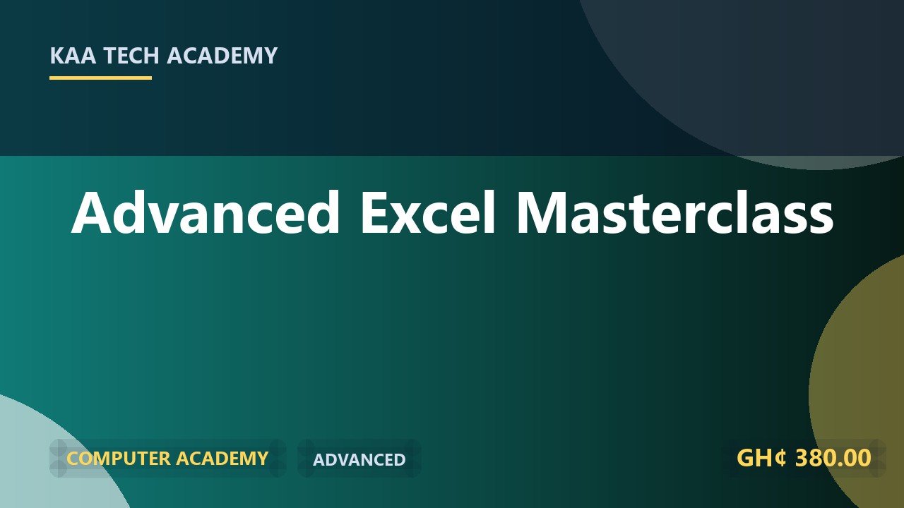 Advanced Excel Masterclass
