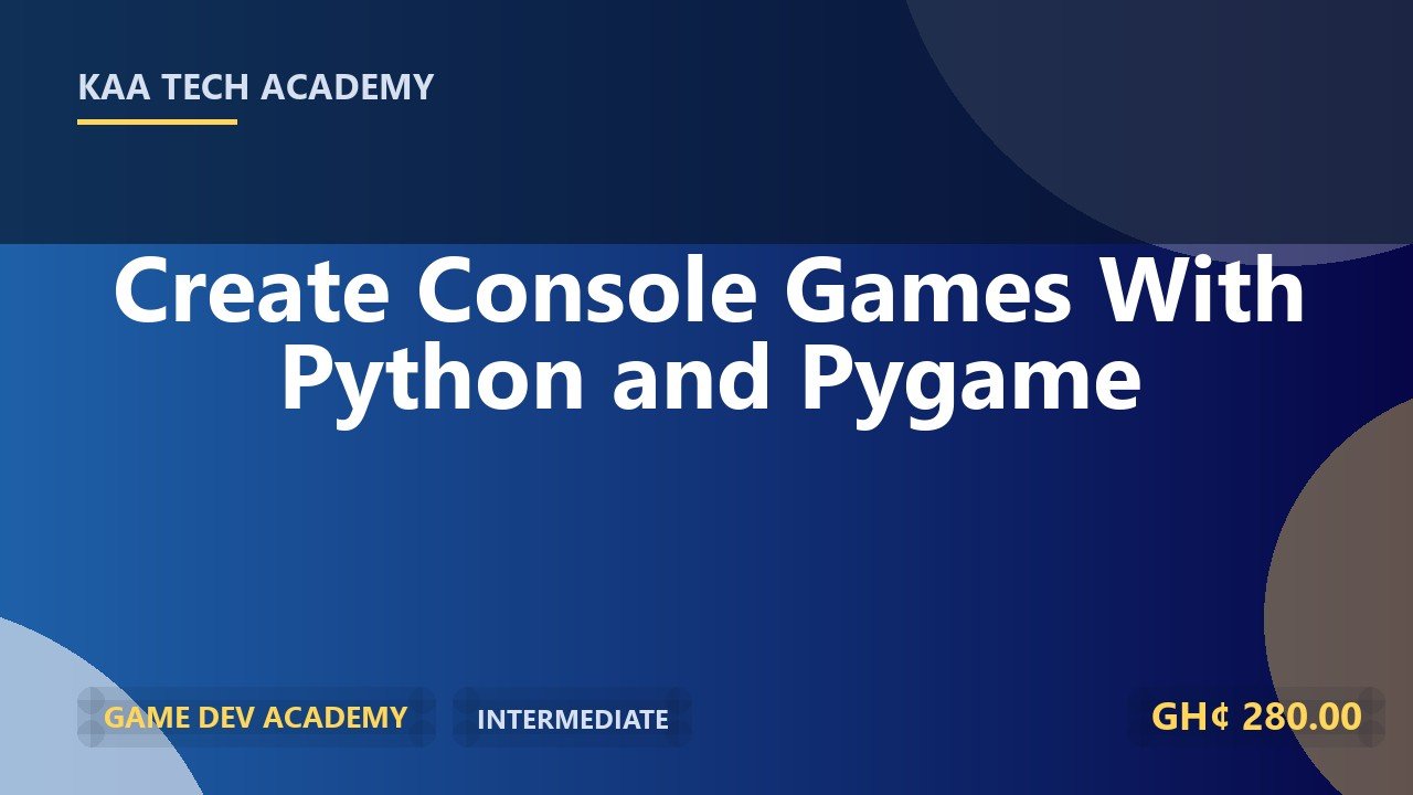 Create Console Games With Python and Pygame
