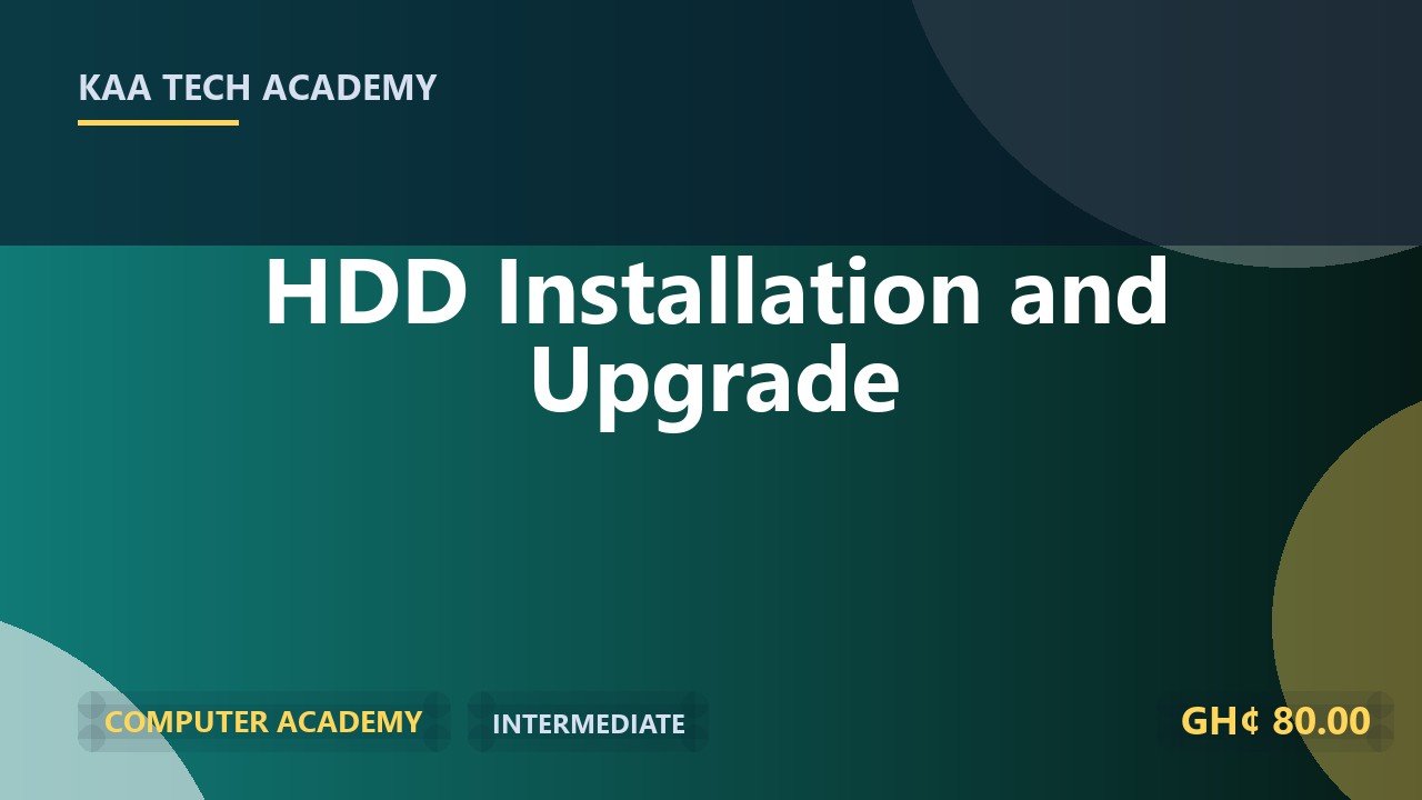 HDD Installation and Upgrade