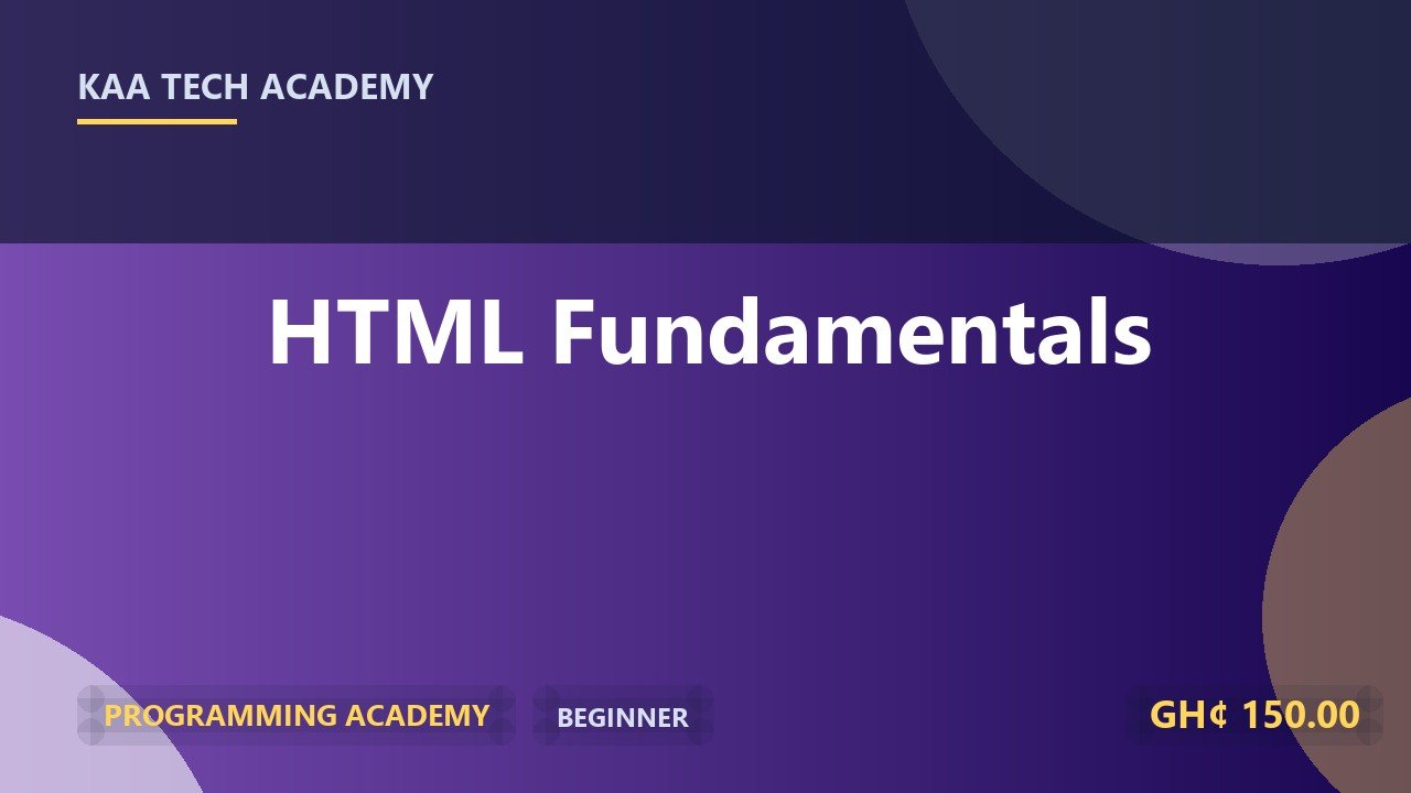 HTML Fundamentals