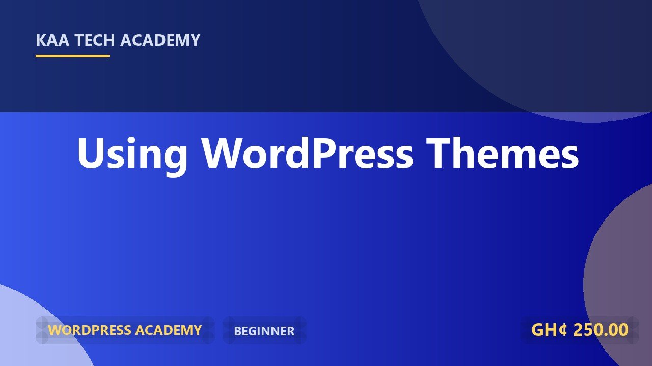Using WordPress Themes